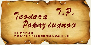 Teodora Popaživanov vizit kartica